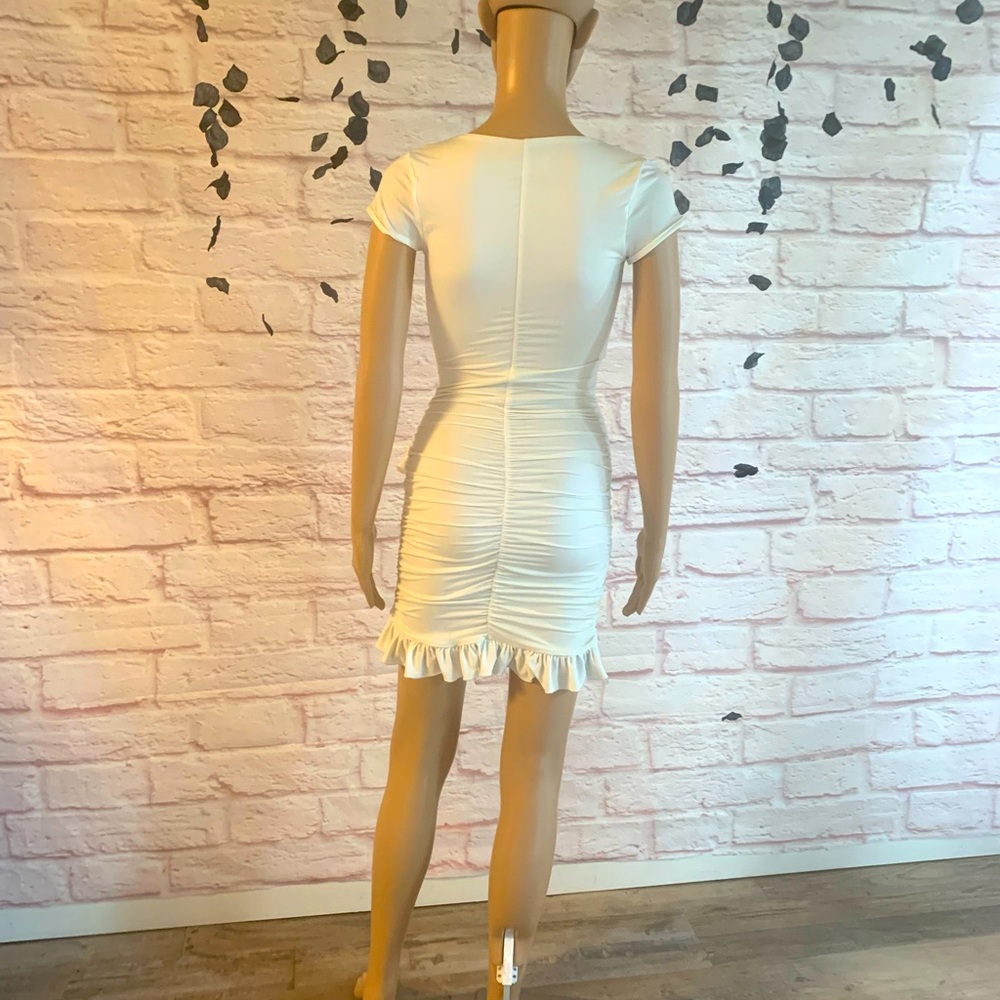 White stretch dress
